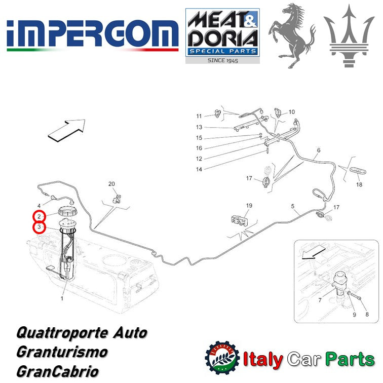 フューエルポンプ リングナット ガスケット マセラティ 360 F430 612 599 575M クアトロポルテ グラントゥーリズモ 4200 Gransport