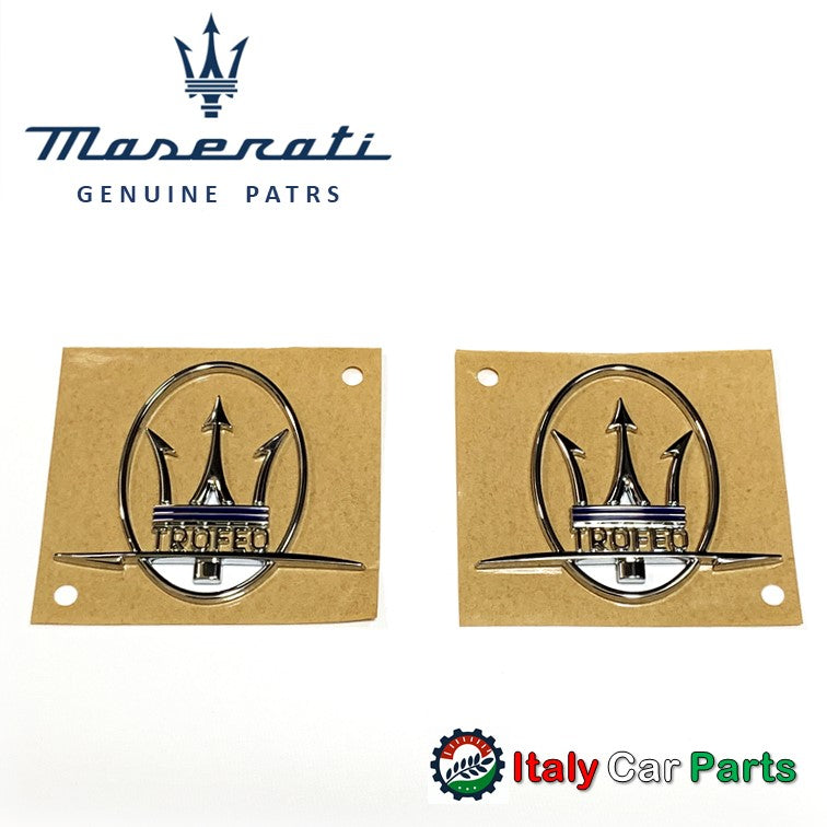 トロフェオ エンブレム 左右セット マセラティ 純正 レヴァンテ ギブリ クアトロポルテ Maserati Levante Ghibli サイド ピラー