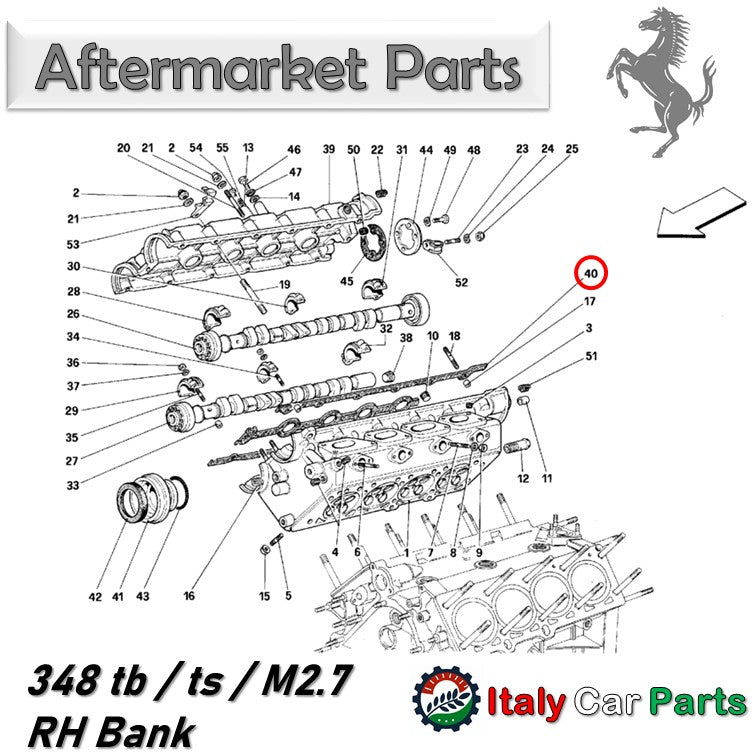 カムカバー ガスケット ヘッドカバー フェラーリ Ferrari 348 288 308 328 Mondial モンディアル 左右セット プラグホール