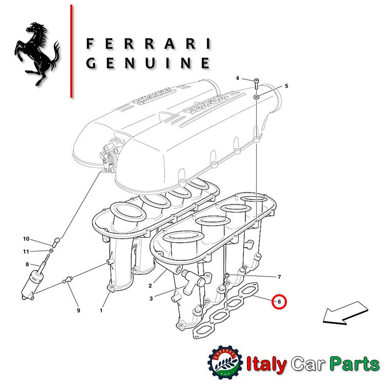 インテークマニホールド ガスケット F430 フェラーリ 純正 Ferrari インマニ 左右セット