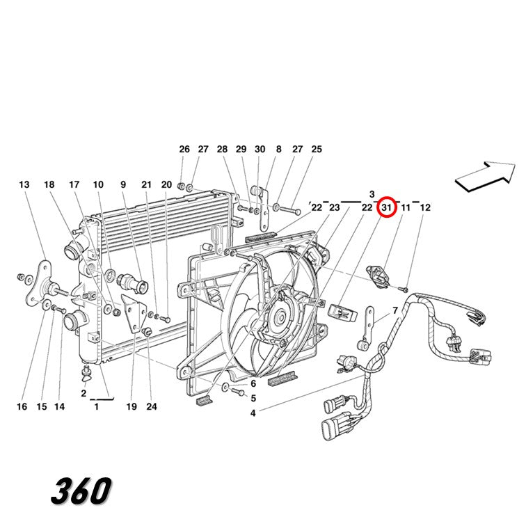 リレー ラジエター ファン 30A 40A スイッチ 360 モデナ スパイダー チャレンジストラダーレ フェラーリ純正 Ferrari