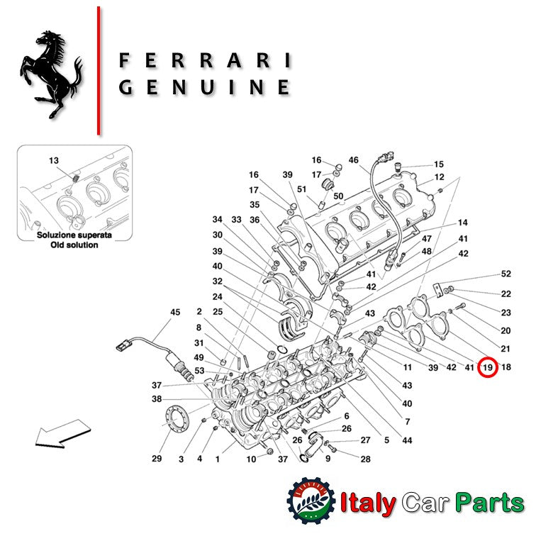 リアカバー ガスケット 左右セット 360 モデナ Modena フェラーリ 純正 Ferrari エンジン ヘッド カム オイル漏れ 修理
