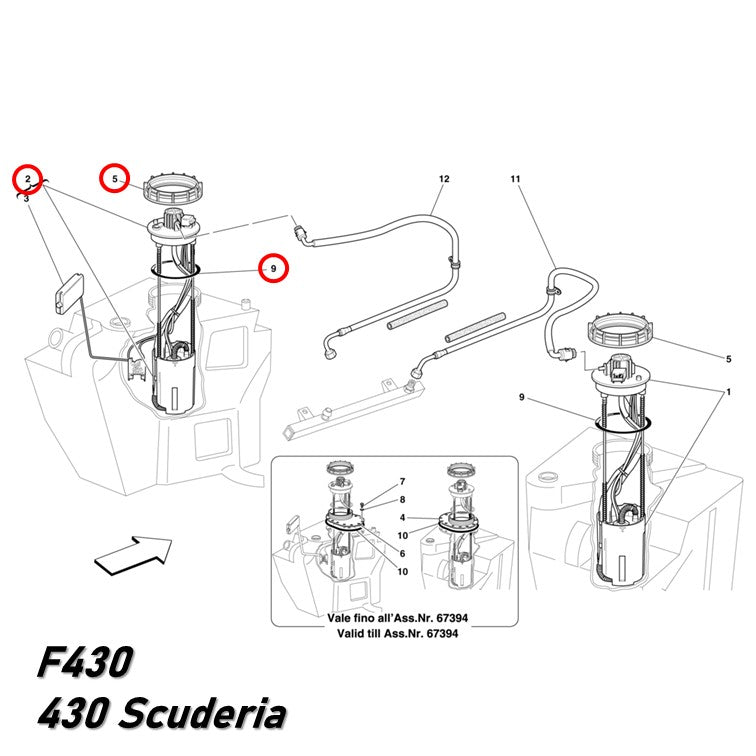 フューエル ポンプ 左側 F430 フロート付 フェラーリ 純正OEM Bosch