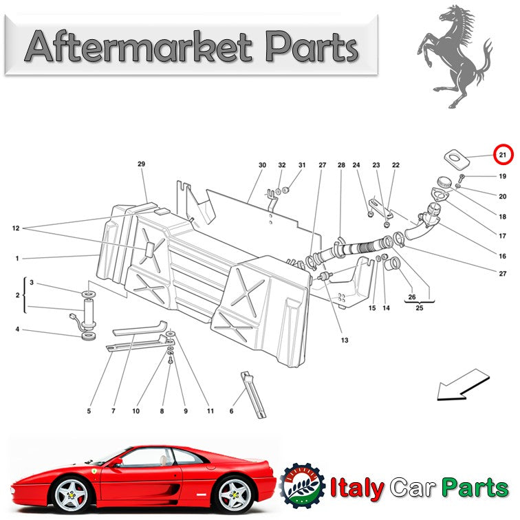 フューエル プロテクション 給油口 保護マット 348 F355 456 550 フェラーリ Ferrari キズ防止 燃料 タンク キャップ