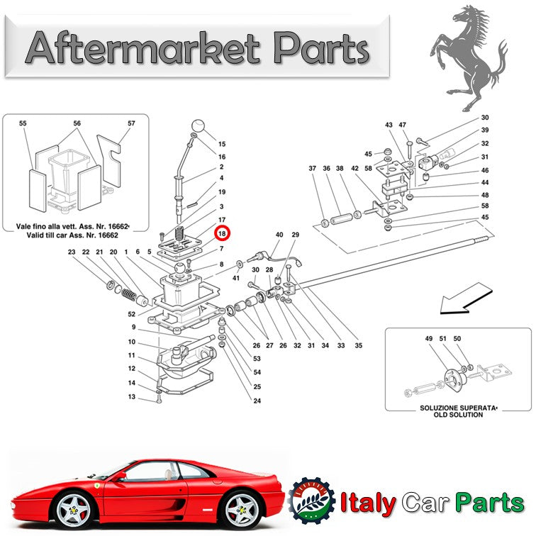 シフトゲート ガスケット スペーサー F355 フェラーリ マニュアル MT Ferrari トランスミッション