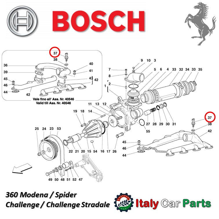 テンパレッチャーセンサー テンプ フェラーリ 360 430 458 488 575 599 612 812 California Enzo F12 F8 FF GTC4 La Ferrari