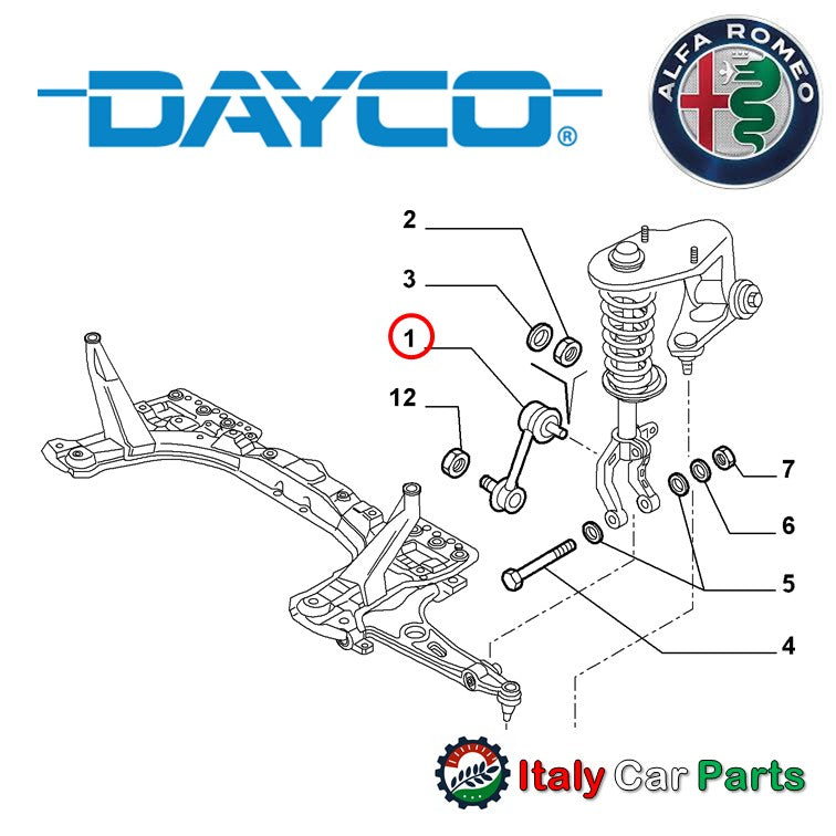 スタビリンク 147 156 GT アルファロメオ Alfa Romeo フロント 左右セット スタビライザー DAYCO