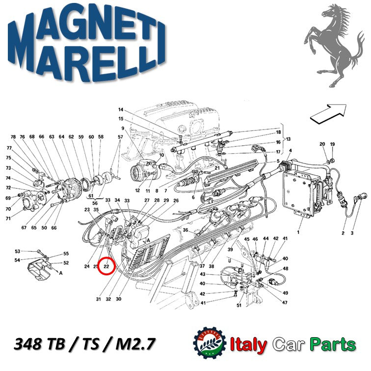 イグニッションモジュール スイッチ 348 F355 Mondial フェラーリ Ferrari 点火 マニエッティマレリ