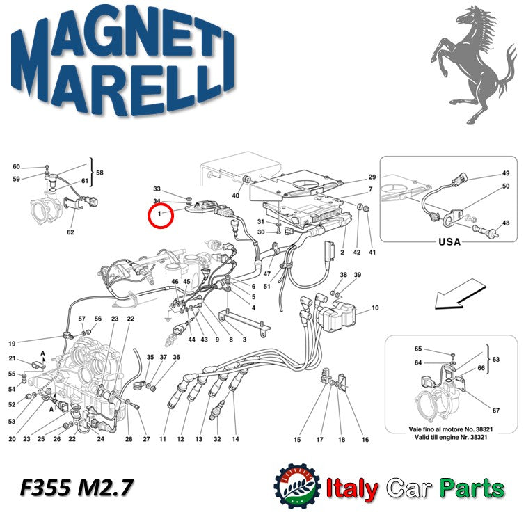 イグニッションモジュール スイッチ 348 F355 Mondial フェラーリ Ferrari 点火 マニエッティマレリ