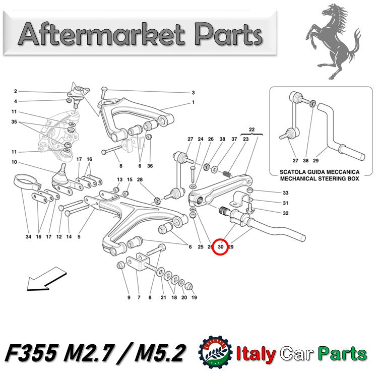 スタビライザーブッシュ スタビブッシュ 2個セット 348 F355 フロント 左右 フェラーリ Ferrari サスペンション 足回り 異音