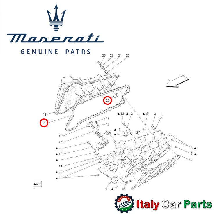ヘッドカバー カムカバー ガスケット プラグホール シール クアトロポルテ グラントゥーリズモ マセラティ純正 Maserati