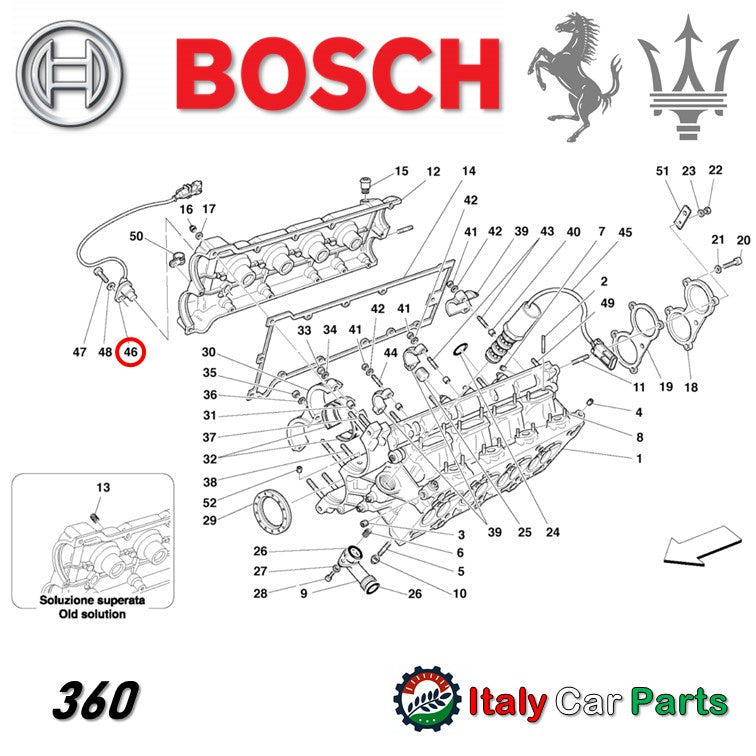 フェーズセンサー カムシャフト ポジション 360 F430 4200 フェラーリ マセラティ Bosch 純正 OEM
