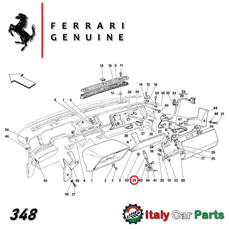 348 F355 グローブ ボックス ダンパー フェラーリ 純正 コンソール Ferrari