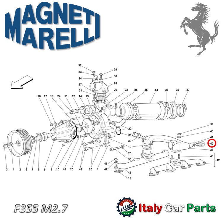 水温センサー クーラントテンプセンサー フェラーリ 348 F355 550 512TR 456 F50など ラジエター マニエッティ・マレリ製