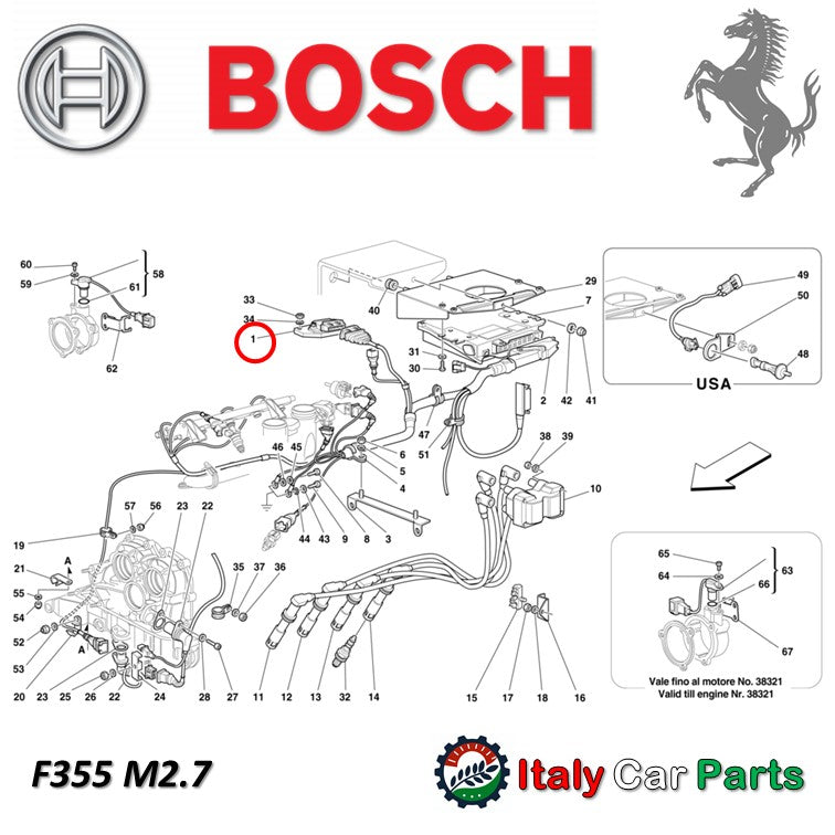 イグニッションモジュール スイッチ 348 F355 Mondial フェラーリ Ferrari 点火 Bosch 純正 OEM