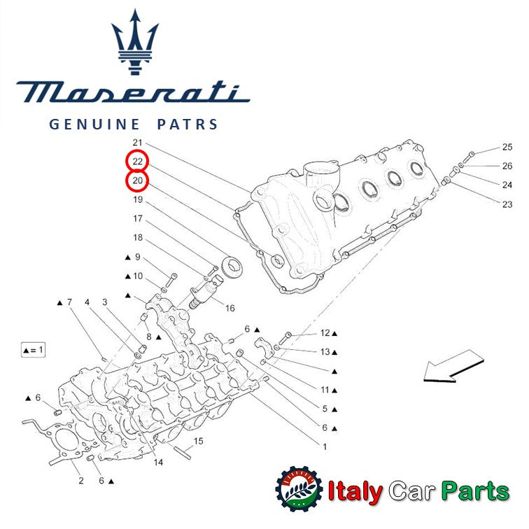 ヘッドカバー カムカバー ガスケット プラグホール シール クアトロポルテ グラントゥーリズモ マセラティ純正 Maserati