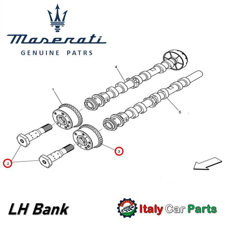 タイミングバリエーター エキゾースト側 カムボルト フェーズ マセラティ 純正 クアトロポルテ ギブリ レヴァンテ V6