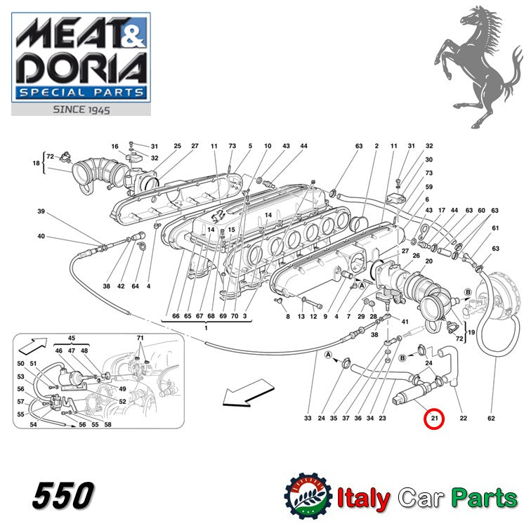 アイドルバルブ アイドリング アクチュエーター 348 456 512 550 M2.7 フェラーリ Ferrari インテーク
