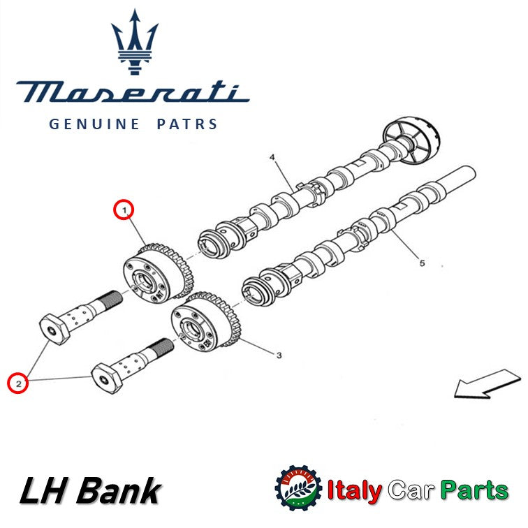 タイミングバリエーター インテーク側 カムボルト フェーズ マセラティ 純正 クアトロポルテ ギブリ レヴァンテ V6
