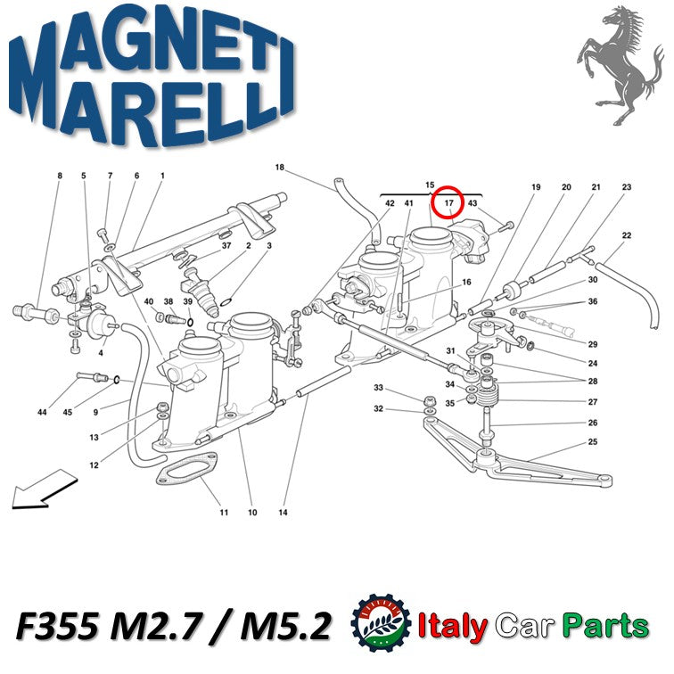 スロットルポジションセンサー フェラーリ 348 F355 456 550 512 マニエッティマレリ製 Magneti Marelli