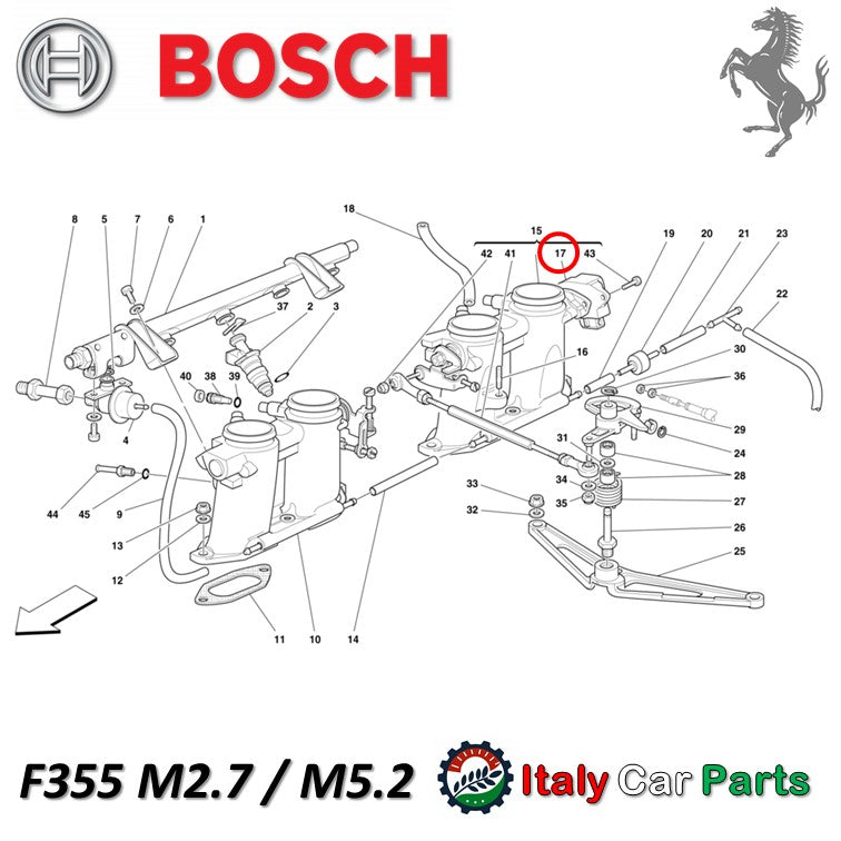 スロットルポジションセンサー フェラーリ 348 F355 456 550 512TR 512M BOSCH Ferrari