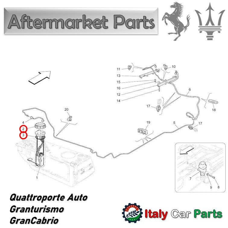 フューエルポンプ リングナット ガスケット マセラティ 360 F430 612 599 575M クアトロポルテ グラントゥーリズモ 4200 Gransport