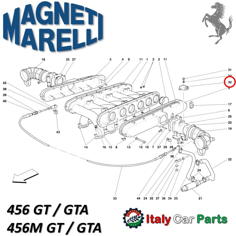 スロットルポジションセンサー フェラーリ 348 F355 456 550 512 マニエッティマレリ製 Magneti Marelli