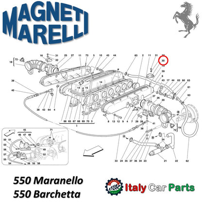 スロットルポジションセンサー フェラーリ 348 F355 456 550 512 マニエッティマレリ製 Magneti Marelli
