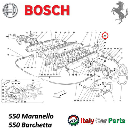スロットルポジションセンサー フェラーリ 348 F355 456 550 512TR 512M BOSCH Ferrari