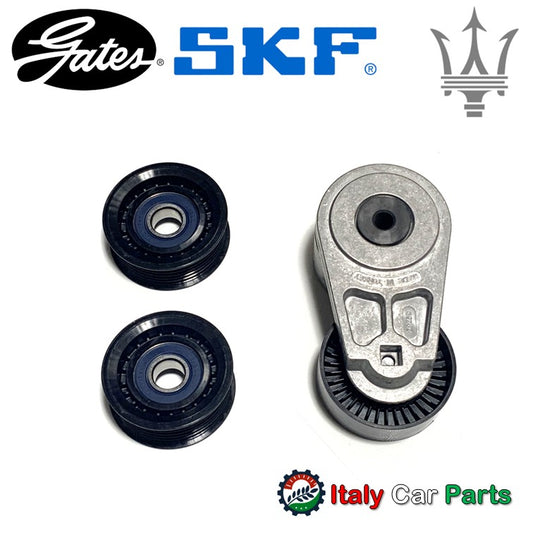 テンショナー アイドラー プーリー セット Maserati マセラティ V6 ギブリ クアトロポルテ レヴァンテ ファン ドライブベルト GATES SKF