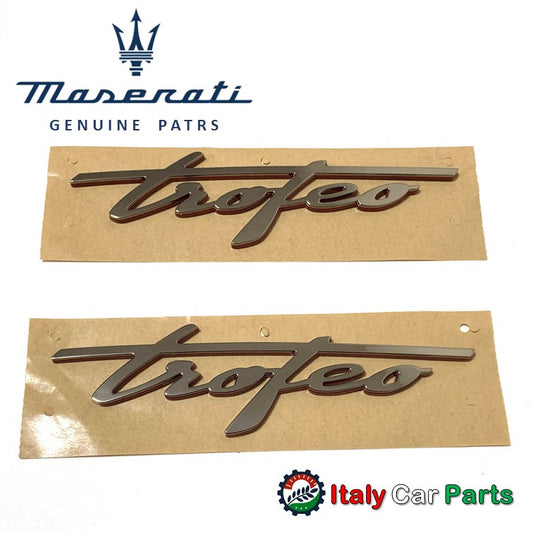 Trofeo トロフェオエンブレム マセラティ 純正 レヴァンテ ギブリ クアトロポルテ Maserati ２個セット