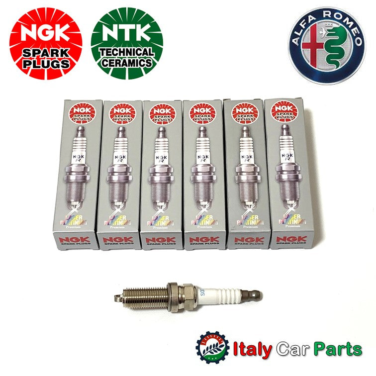 NGK スパークプラグ 6本セット アルファロメオ ジュリア ステルヴィオ 純正OEM Alfa Romeo クアドリフォリオ V6 新品