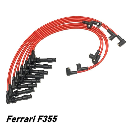 プラグコード セット F355 イグニッション ケーブル キャップ フェラーリ RED
