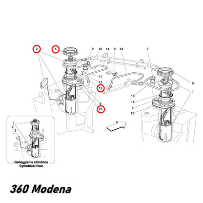フューエル ポンプ 左側 360 モデナ Modena Ferrari フェラーリ 純正OEM Bosch 燃料