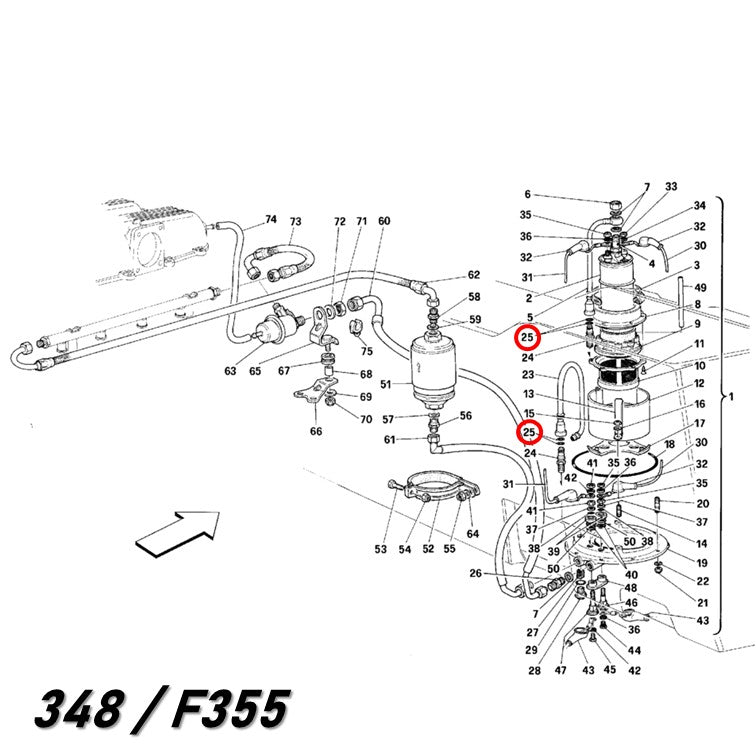 ケーブルカバー 2個セット フューエルポンプ 348 355 Mondial 3.4T フェラーリ 純正 燃料 Ferrari