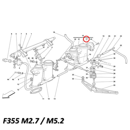 スロットルポジションセンサー フェラーリ 348 F355 456 550 512 マニエッティマレリ製 Magneti Marelli