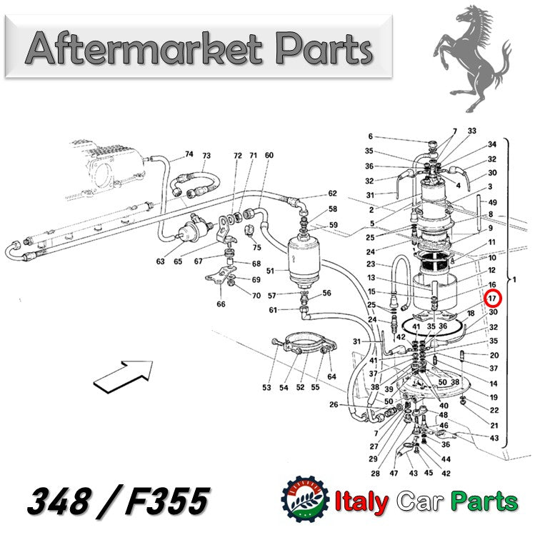バイブレーションパッド フューエルポンプ 348 355 456 512 550 Mondial 3.4T フェラーリ 燃料 Ferrari