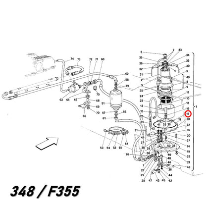 バイブレーションパッド フューエルポンプ 348 355 456 512 550 Mondial 3.4T フェラーリ