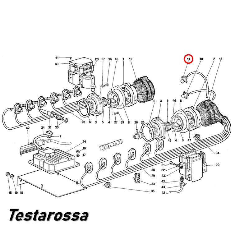 クランク アングル センサー テスタロッサ フライホイール 回転スピード フェラーリ Ferrari Facet EPS