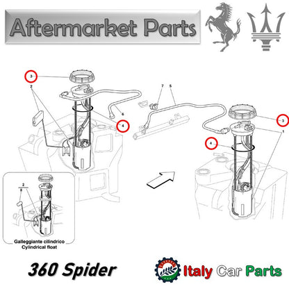 フューエルポンプ リングナット ガスケット マセラティ 360 F430 612 599 575M クアトロポルテ グラントゥーリズモ 4200 Gransport