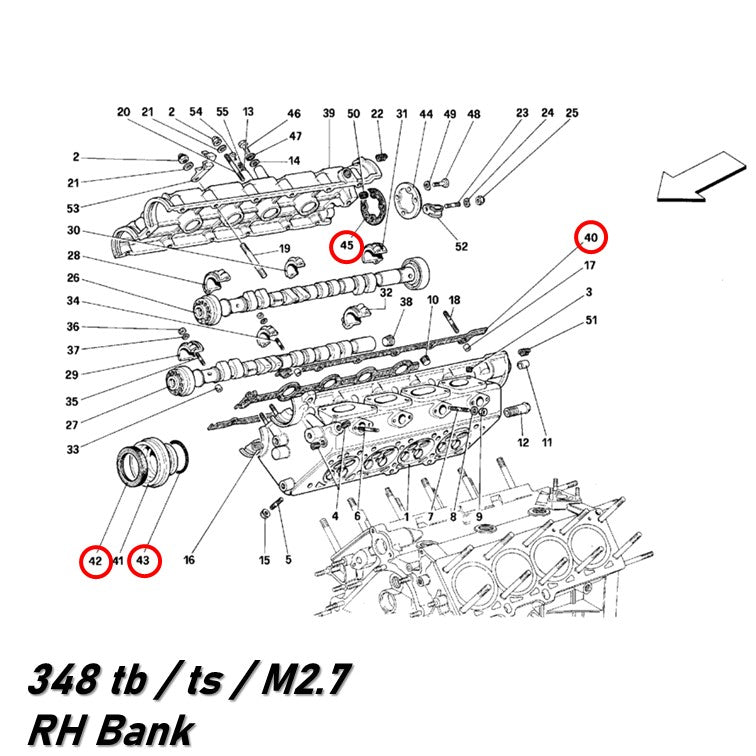 カムカバー ヘッドカバー ガスケット シールセット フェラーリ Ferrari 348