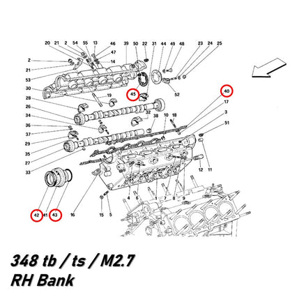 カムカバー ヘッドカバー ガスケット シールセット フェラーリ Ferrari 348
