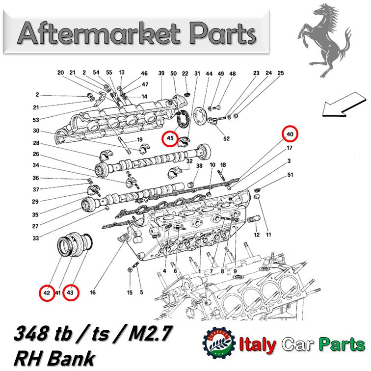 カムカバー ヘッドカバー ガスケット シールセット フェラーリ Ferrari 348