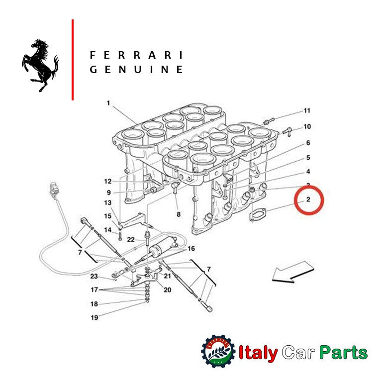 インテークマニーホールド ガスケット 8個セット フェラーリ純正 インマニ 360 モデナ チャレンジストラダーレ