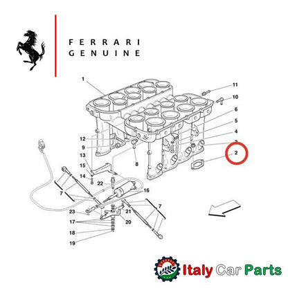 インテークマニーホールド ガスケット 8個セット フェラーリ純正 インマニ 360 モデナ チャレンジストラダーレ