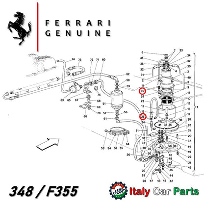 ユニオン Oリング 4個セット フューエルポンプ 348 355 Mondial 3.4T フェラーリ 純正 燃料 Ferrari