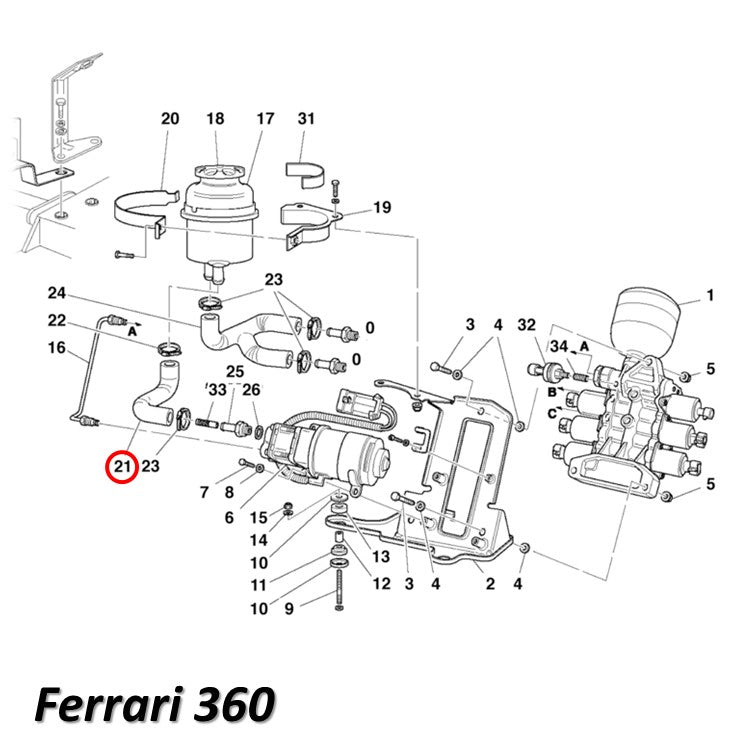ホース F1ポンプユニット タンク フェラーリ 360 マセラティ 4200/グランスポーツ/クアトロポルテ 179338