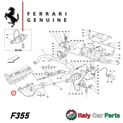 エキマニ ガスケット 360 モデナ F355 フェラーリ 8個セット 純正 Ferrari