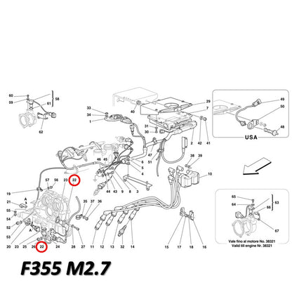 Bosch製 クランクセンサー F355 回転スピードセンサー フェラーリ純正OEM
