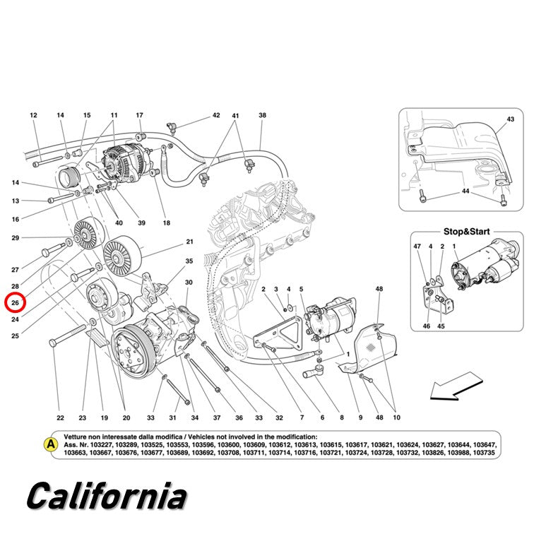 アイドラー ベルト プーリー 430 カリフォルニア グラントゥーリズモ グランカブリオ クアトロポルテ マセラティ フェラーリ DAYCO Ferrari